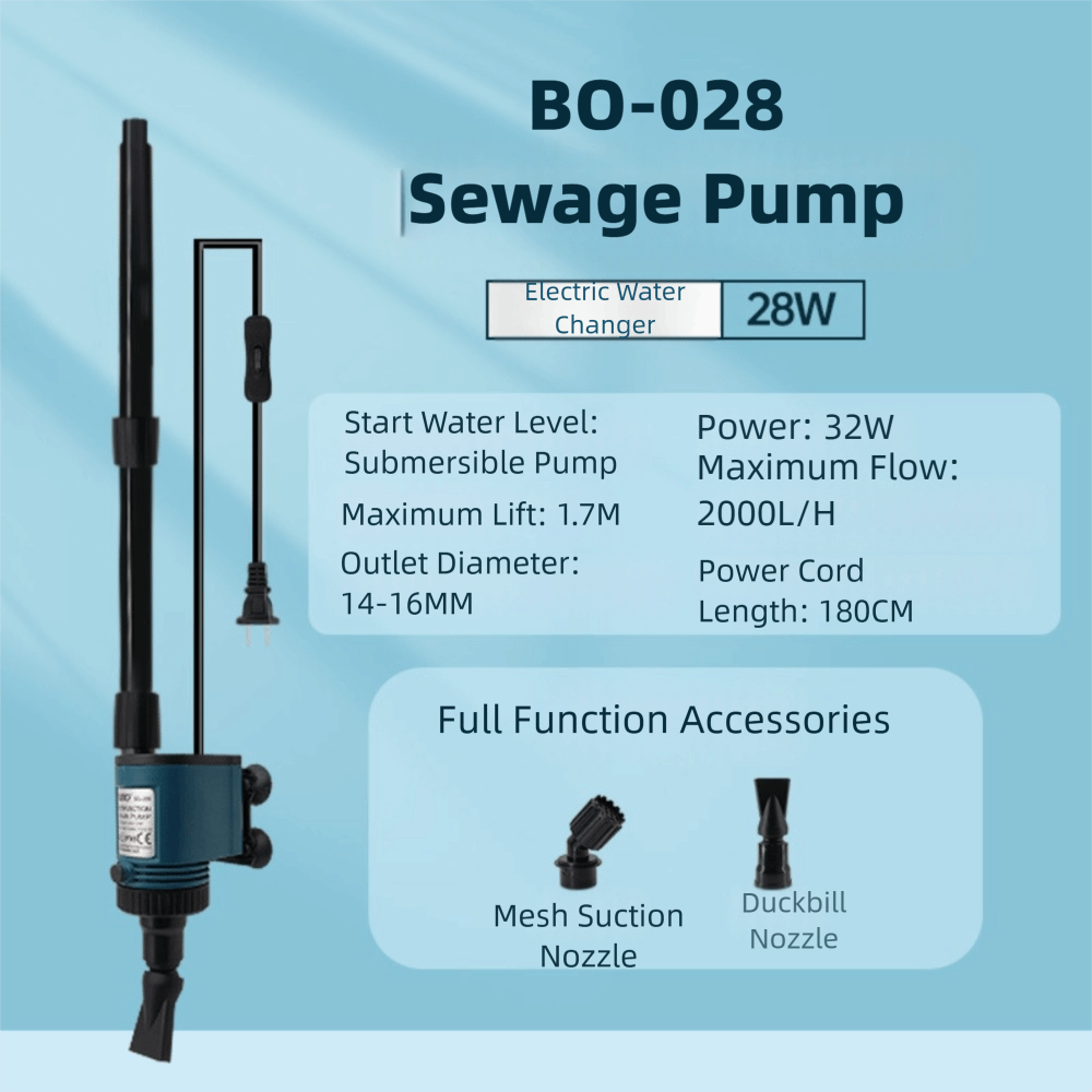 Gravel Vacuum Cleaner - High Power Aquarium Gravel Cleaner Length-adjustable