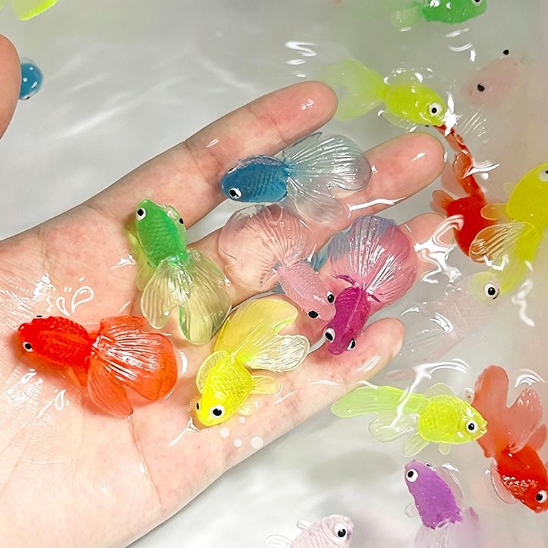 Fish Toys For Aquarium - 【New】10/20PCS Artificial Aquarium Goldfishes Fake Rubber