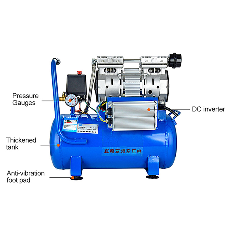 Air Pump Silent - Small Air Compressor Portable Oil-free Silent