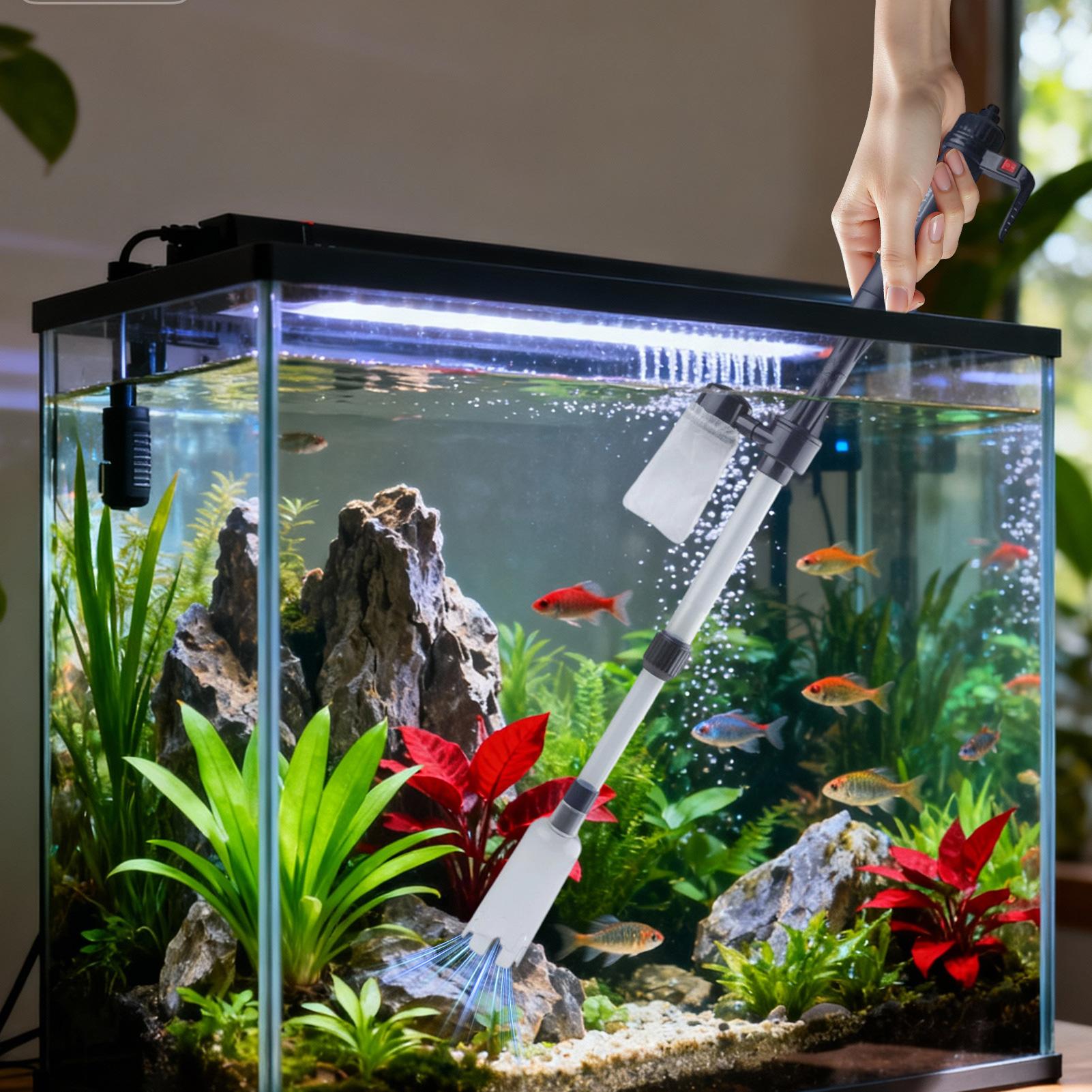 Gravel Vacuum Cleaner - Aquarium Vacuum Gravel Cleaner Adjustable Telescopic