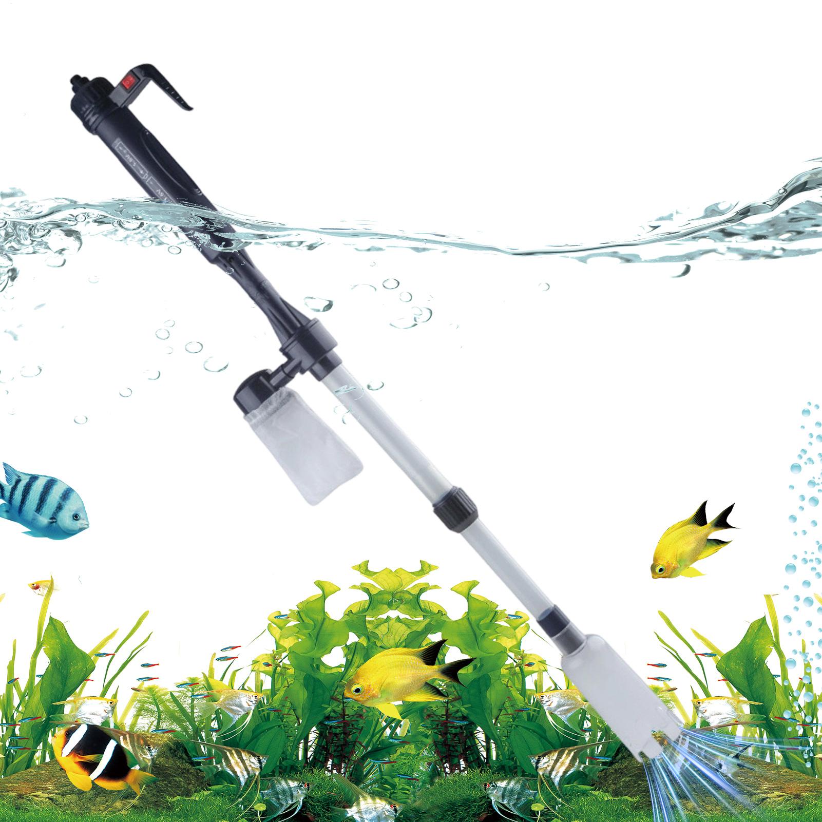 Gravel Vacuum Cleaner - Aquarium Gravel Cleaner Telescopic Electric Adjustable
