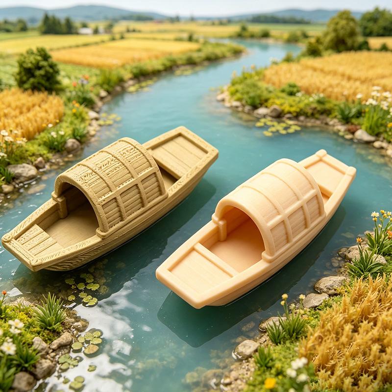 Aquarium Mini Fish - 【S】Simulation Floating Mini Boat Model Figurine