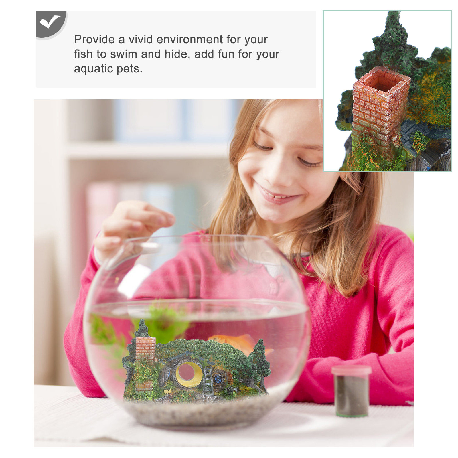 Aquarium Fish Low Maintenance - 1Pcs Aquarium Ornament Resin Fish Tank