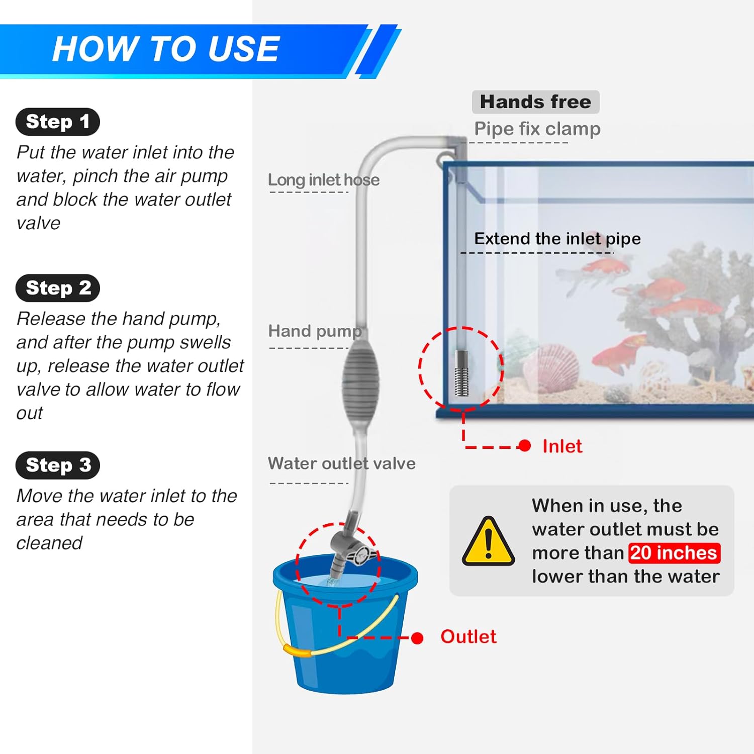 Large Fish Tank Aquarium Sipho - Gravel Vacuum Cleaner review and price