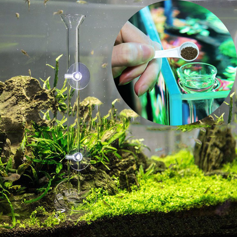 Glass Aquarium Feeder Tube Dis - Aquarium Fish Holiday Food review and price