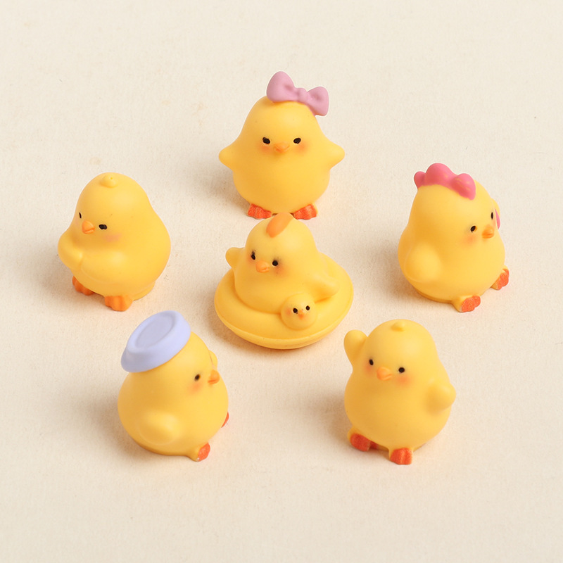 6Pcs Cute Resin Mini Chick Fig - Fish Toys For Aquarium review and price