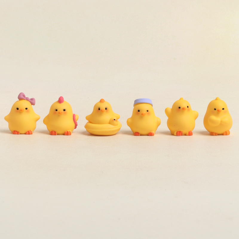 6Pcs Cute Resin Mini Chick Fig - Fish Toys For Aquarium review and price