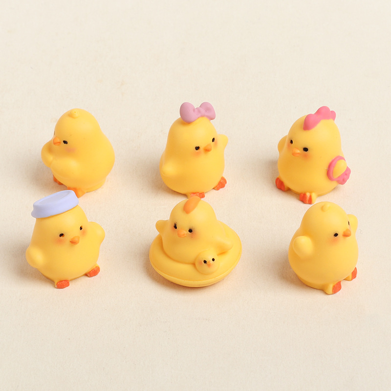 6Pcs Cute Resin Mini Chick Fig - Fish Toys For Aquarium review and price